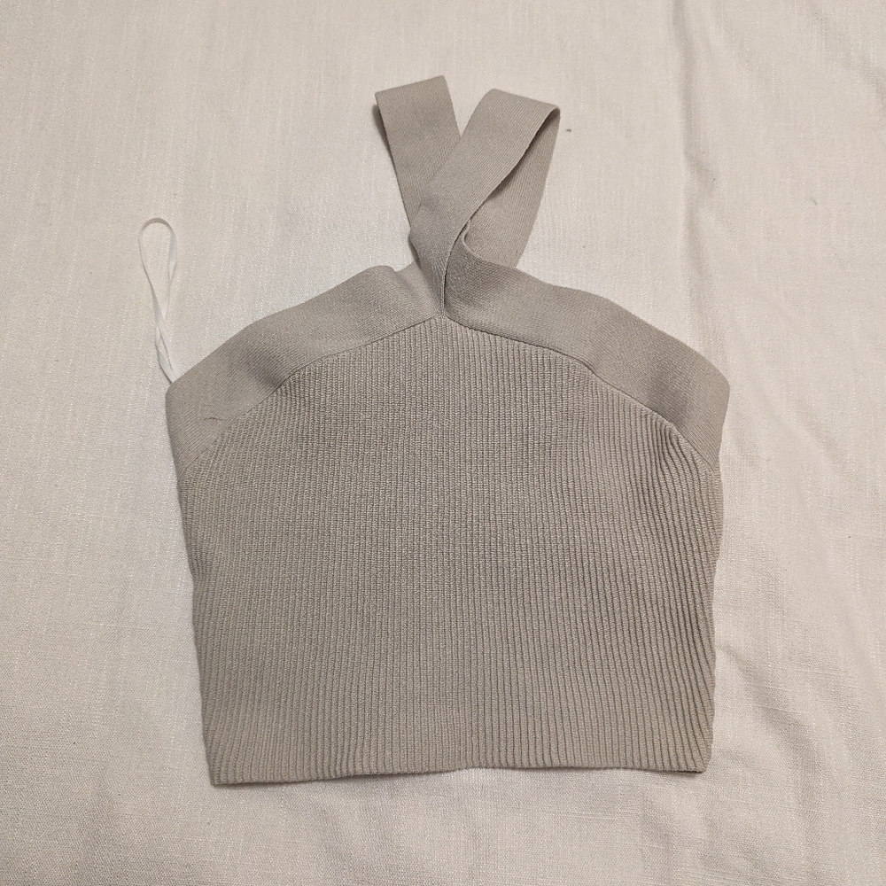 Aritzia Babton - Sculpt Knit Criss Cross Cropped Tank Ribbed medium